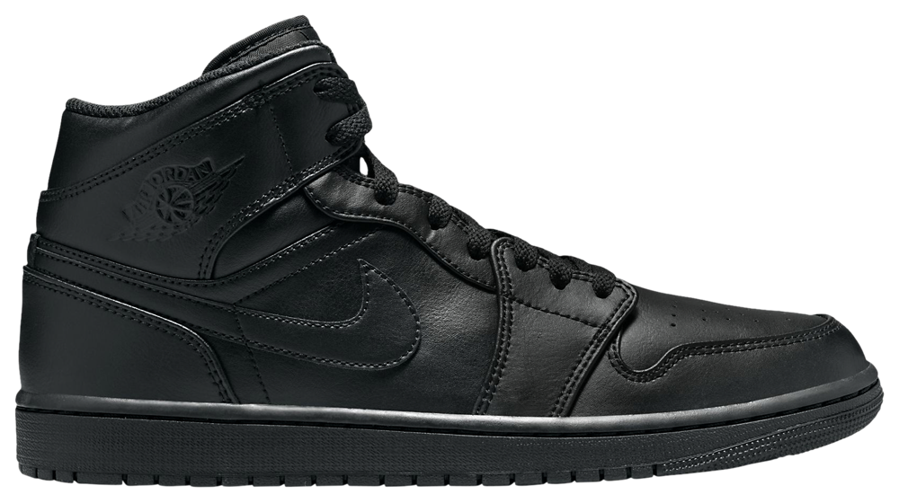 Jordan AJ 1 Mid - Men's Black/Black/Black product view