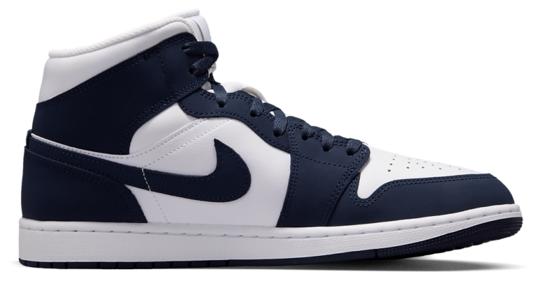 Jordan AJ 1 Mid - Men's Obsidian/Obsidian/White product view