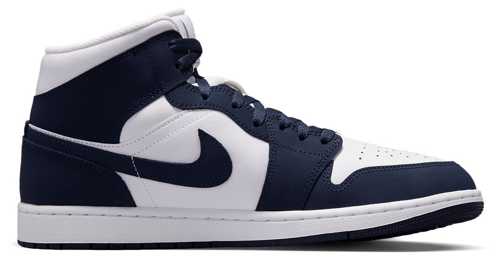 Jordan AJ 1 Mid - Men's Obsidian/Obsidian/White product view