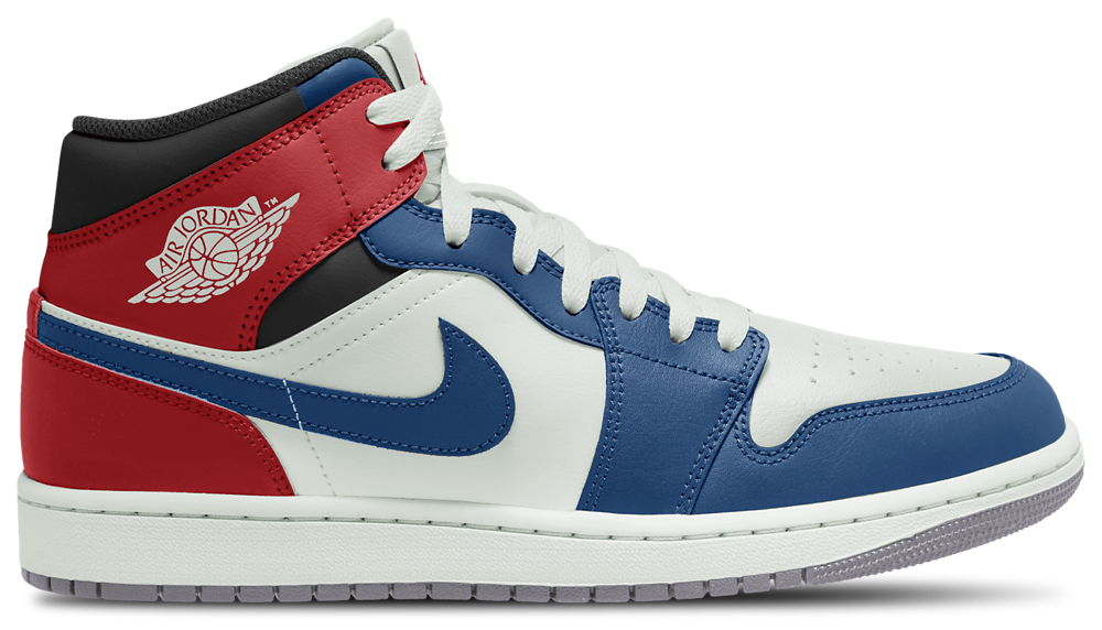 Jordan AJ 1 Mid - Men's True Blue/Summit White/Red product view