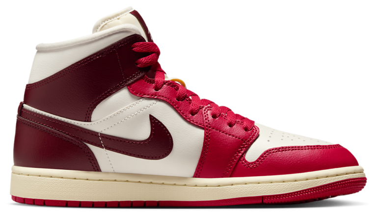 Jordan AJ 1 Mid - Women's Dark Team Red/Sail/Coconut Milk product view