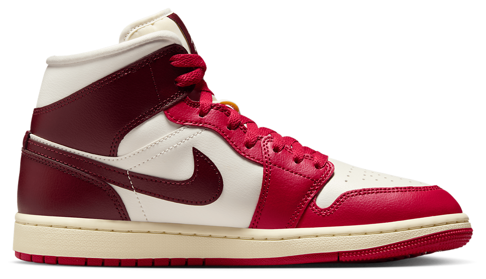 Jordan AJ 1 Mid - Women's Dark Team Red/Sail/Coconut Milk product view