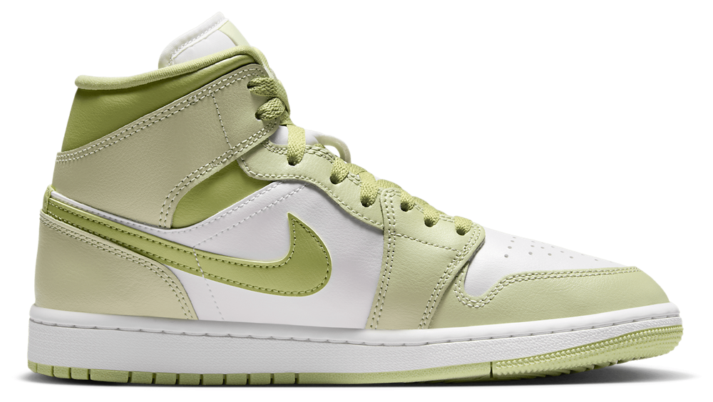 Jordan AJ 1 Mid - Women's Olive Aura/Lawn/Sail product view