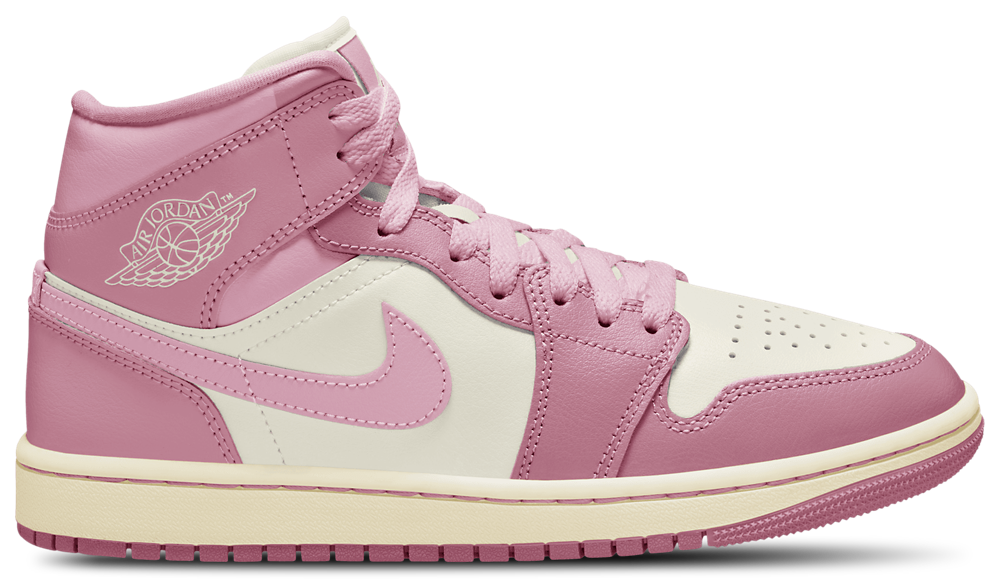 Jordan AJ 1 Mid - Women's Pink/White product view