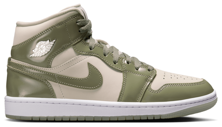 Jordan AJ 1 Mid - Women's Silver/Seaglass product view