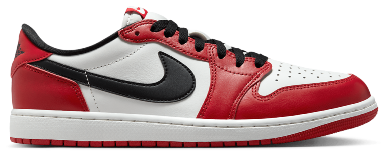 Jordan AJ 1 Retro Low OG - Men's White/Red/Black product view