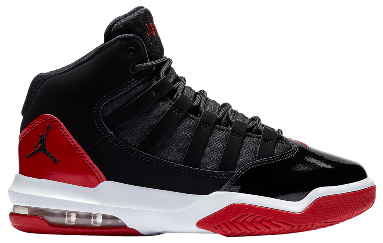 Jordan Max Aura - Boys' Grade School Black/Gym Red/Black product view