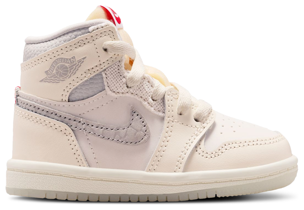 Jordan Retro 1 High - Boys' Toddler Pale Ivory/University Red/Pale Ivory product view