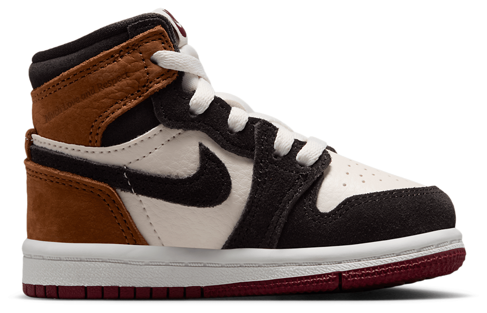 Jordan Retro 1 High OG - Boys' Toddler Shadow Brown/Soft Pearl/Light British Tan product view