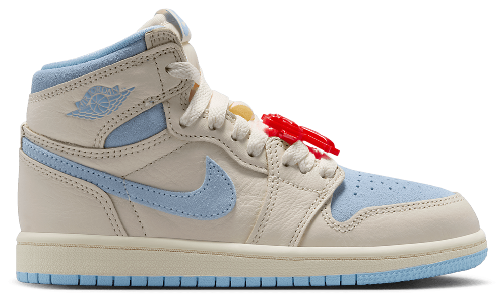 Jordan Retro 1 High OG - Girls' Preschool Pale Ivory/Psychic Blue/Coconut Milk product view