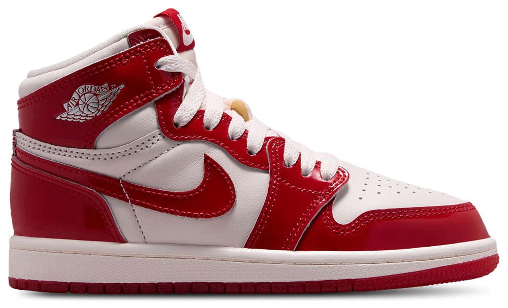 Jordan Retro 1 High OG - Girls' Preschool Red/Pink/Silver product view