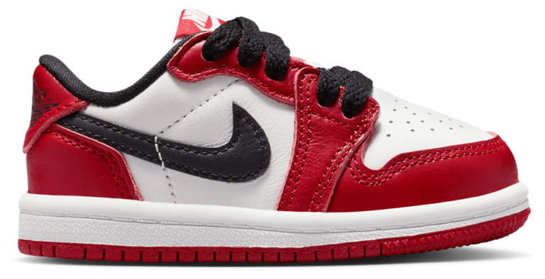 Jordan Retro 1 Low - Boys' Preschool Summit White/Black/Varsity Red product view
