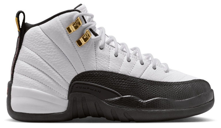 Jordan Retro 12 - Boys' Grade School White/Taxi/Black product view