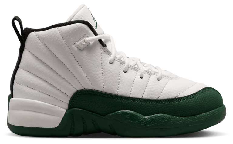 Jordan Retro 12 - Boys' Preschool Green/White/Purple product view