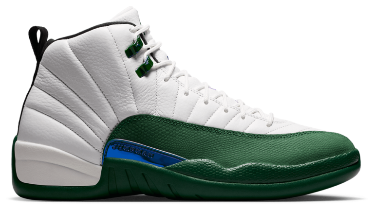 Jordan Retro 12 - Men's White/Green/Gold product view
