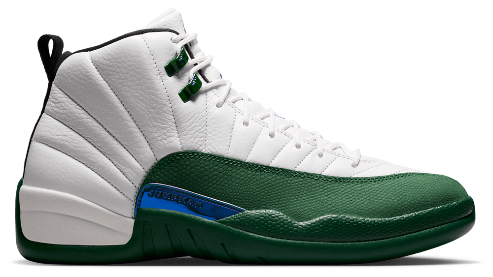 Jordan Retro 12 - Men's White/Green/Gold product view