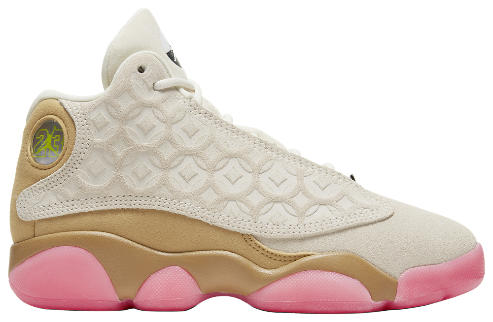Jordan Retro 13 - Boys' Preschool Pale Ivory/Digital Pink/Black product view