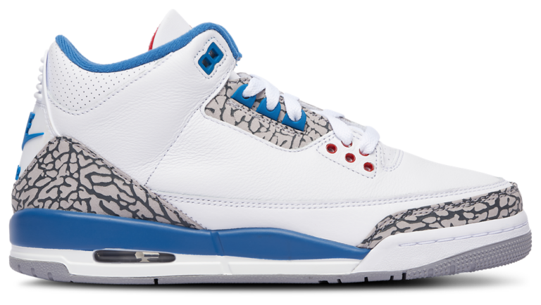 Jordan Retro 3 - Boys' Grade School White/Varsity Red/True Blue product view