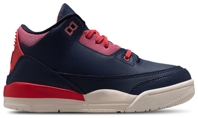 Jordan Retro 3 - Boys' Preschool Blue/Black/Red product view
