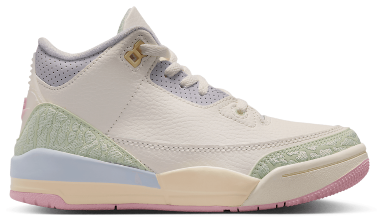 Jordan Retro 3 - Boys' Preschool Pink/Green/White product view