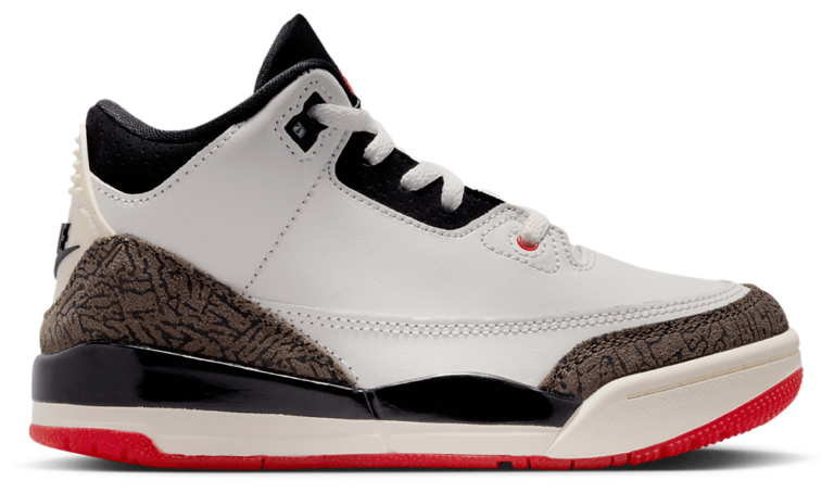 Jordan Retro 3 - Boys' Preschool White/Black/Tan product view