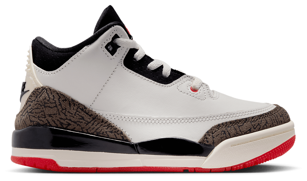 Jordan Retro 3 - Boys' Preschool White/Black/Tan product view
