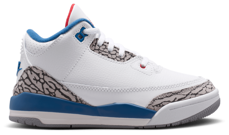 Jordan Retro 3 - Boys' Preschool White/Red/Gray product view