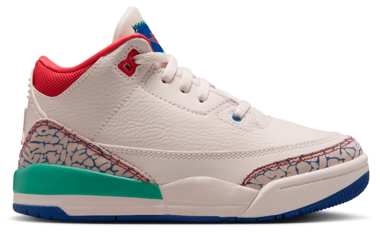 Jordan Retro 3 - Boys' Preschool White/Red/Green product view