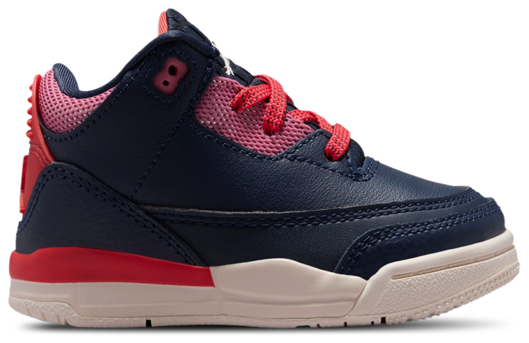 Jordan Retro 3 - Boys' Toddler Obsidian/Track Red product view