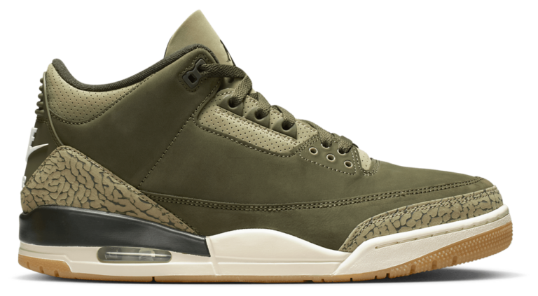 Jordan Retro 3 - Men's Neutral Olive/Sequoia/Medium Olive product view