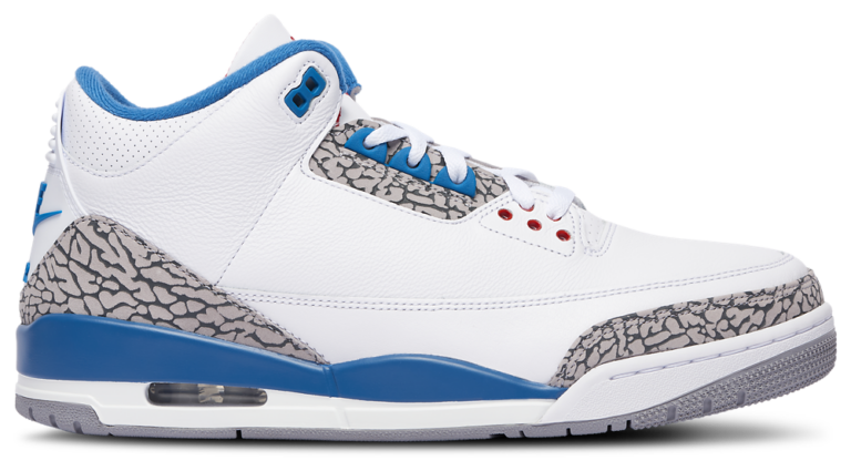 Jordan Retro 3 - Men's White/Blue product view