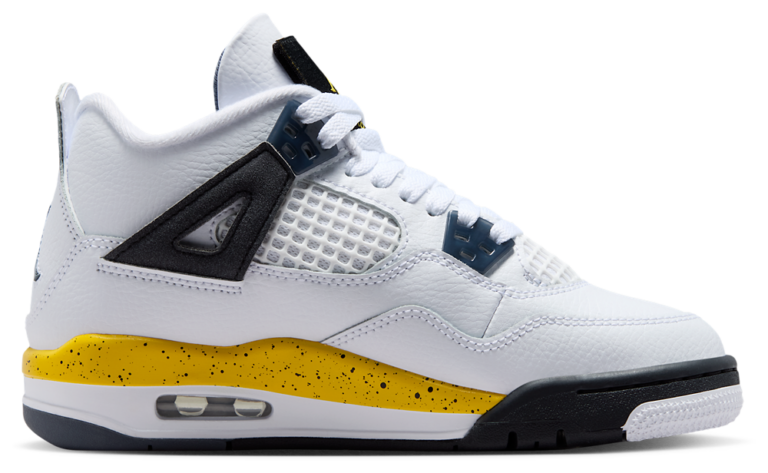 Jordan Retro 4 - Boys' Grade School Blue/White/Yellow product view
