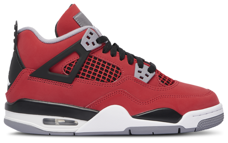 Jordan Retro 4 - Boys' Grade School Red/White/Grey product view