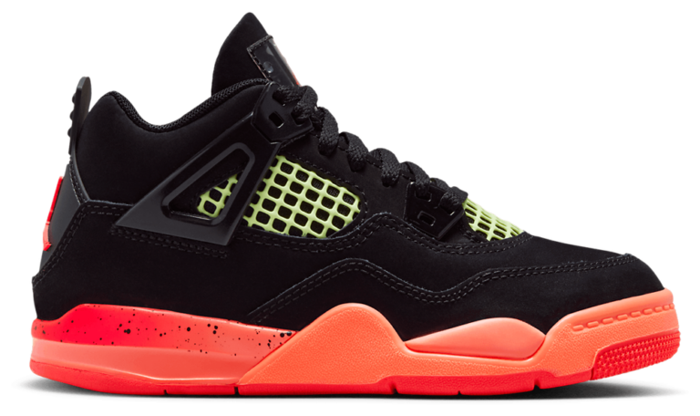 Jordan Retro 4 - Boys' Preschool Orange/Black/Red product view