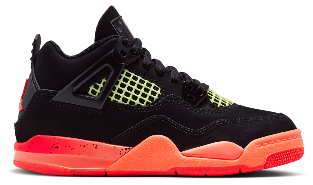 Jordan Retro 4 - Boys' Preschool Orange/Black/Red product view