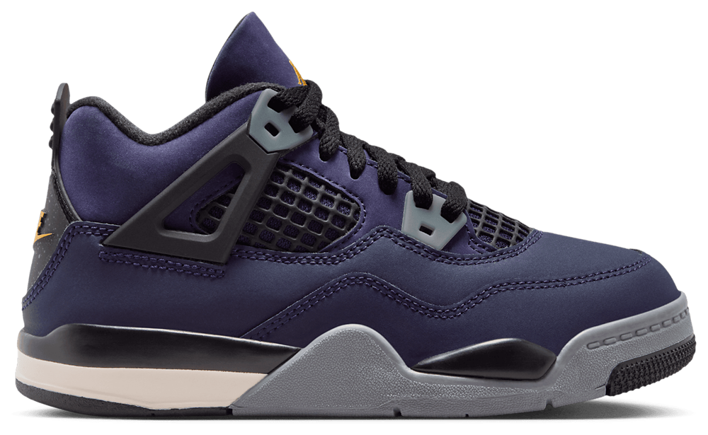 Jordan Retro 4 - Boys' Preschool Purple/Black product view