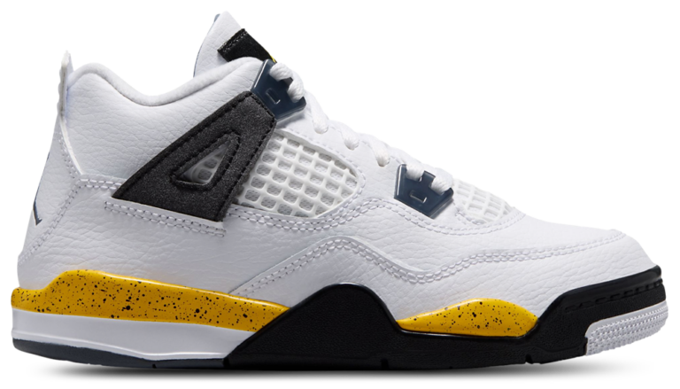 Jordan Retro 4 - Boys' Preschool White/Blue/Yellow product view