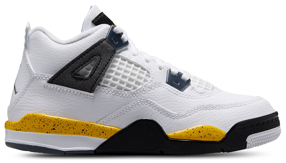 Jordan Retro 4 - Boys' Preschool White/Blue/Yellow product view