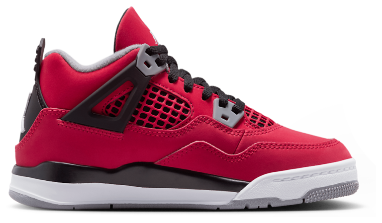 Jordan Retro 4 - Boys' Preschool White/Red/Grey product view