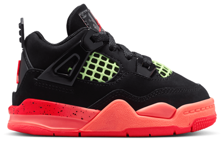 Jordan Retro 4 - Boys' Toddler Black/Red/Orange product view