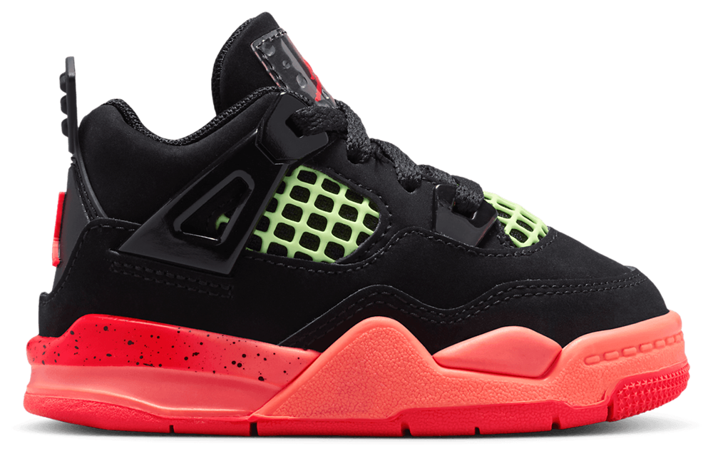 Jordan Retro 4 - Boys' Toddler Black/Red/Orange product view