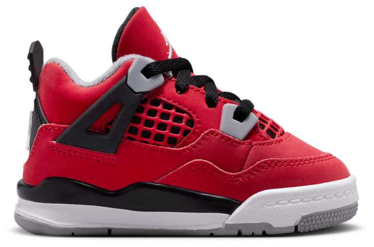Jordan Retro 4 - Boys' Toddler Red/Grey/White product view