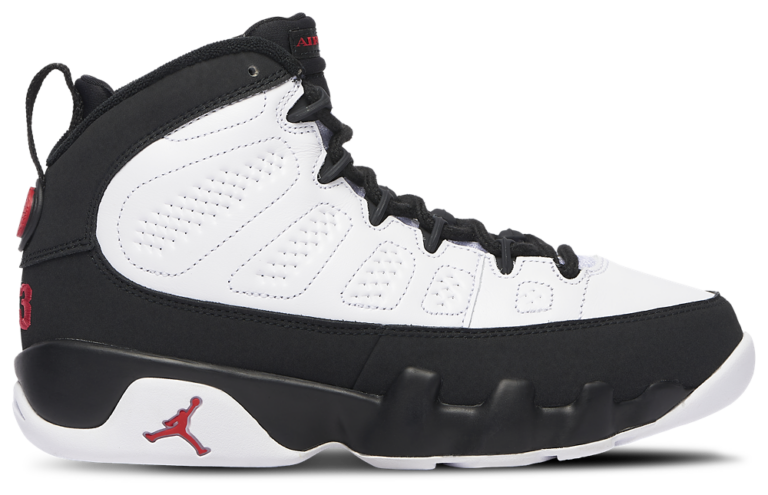 Jordan Retro 9 - Boys' Grade School White/Black/Red product view