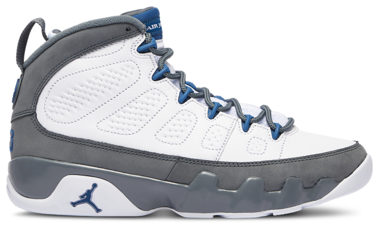 Jordan Retro 9 - Men's White/Flint Grey/French Blue product view