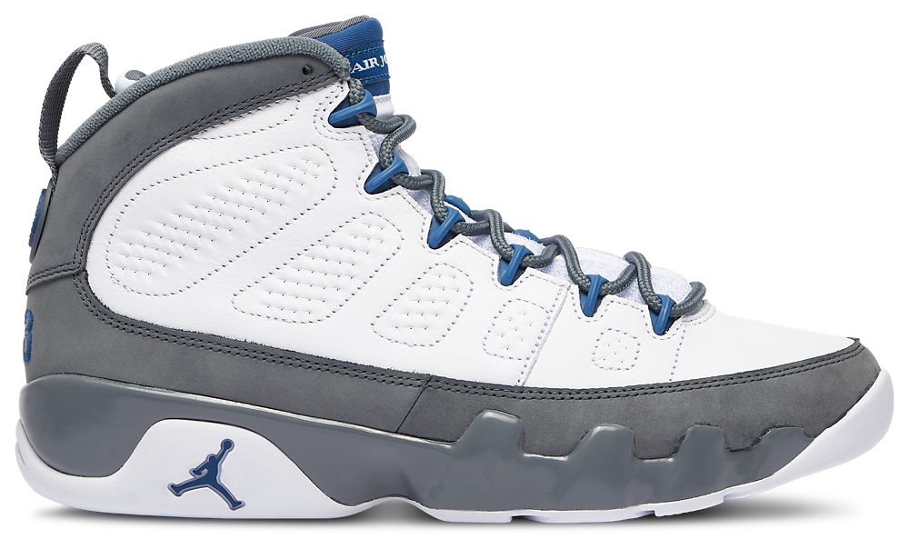 Jordan Retro 9 - Men's White/Flint Grey/French Blue product view