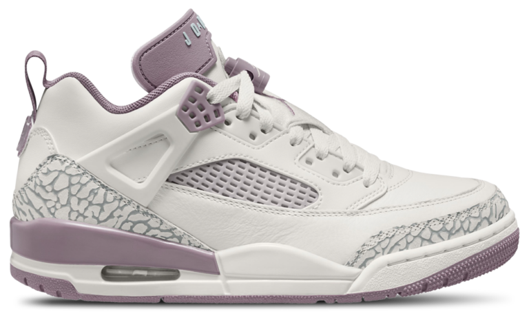 Jordan Spizike Low - Women's Swan/Lt Smoke Gray/Purple Smoke product view