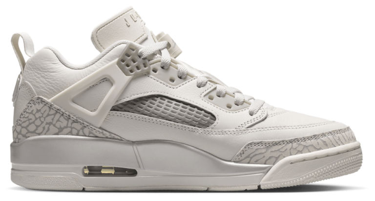Jordan Spizike Low - Women's Wolf Grey/Metallic Silver/Swan product view