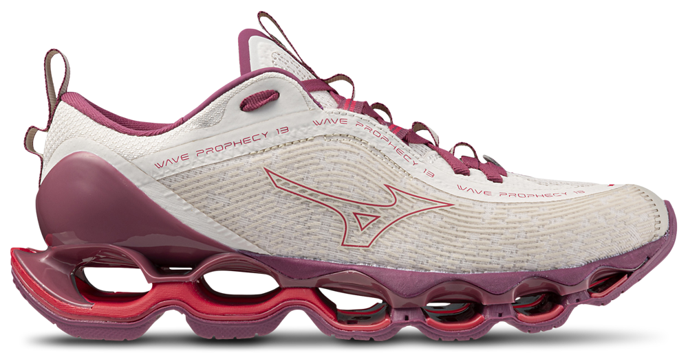 Mizuno Wave Prophecy 13 - Women's White Sand/Azalea product view