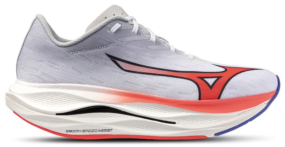 Mizuno Wave Rebellion Flash 3 - Men's White/Fiery Coral product view
