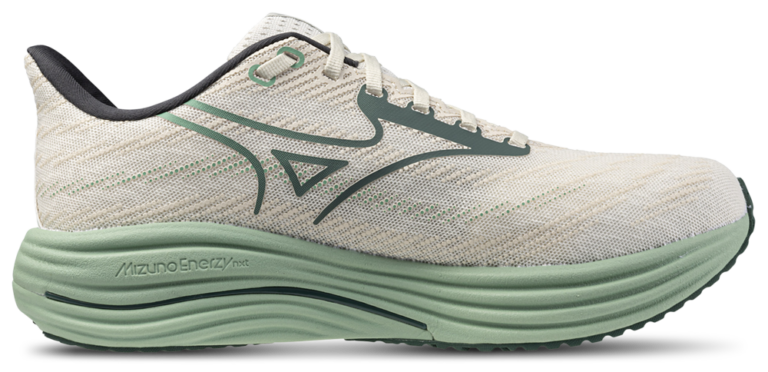 Mizuno Wave Rider 29 Wide - Men's White/Bistro Green product view